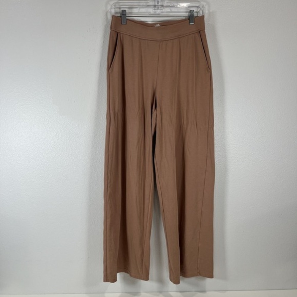 Yitty Pants Womens Small Brown Body Butter Straight Leg Lounge Sweatpants